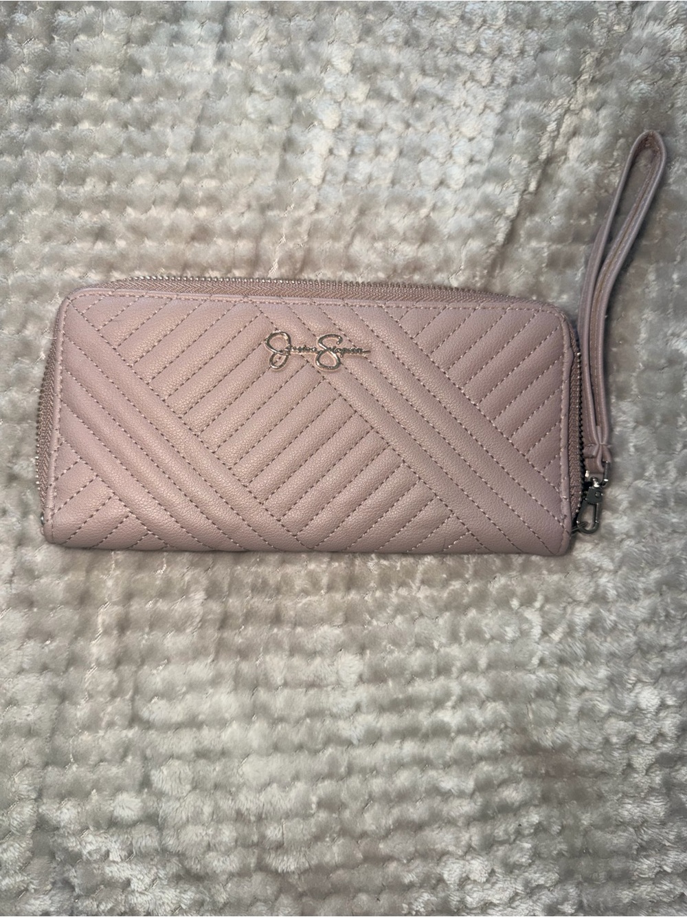 Jessica Simpson Quilted Wristlet Wallet - Light Pink